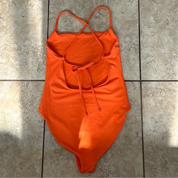GIRLFRIEND COLLECTIVE Clemente One Piece Swimsuit Spritz Orange size XS - Picture 2 of 11